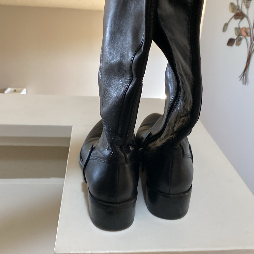 Franco Sarto Black Heeled Boots - Picture 2 of 13
